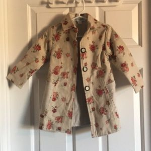 Right Bank Babies Girls floral roses Jacket sz 2T